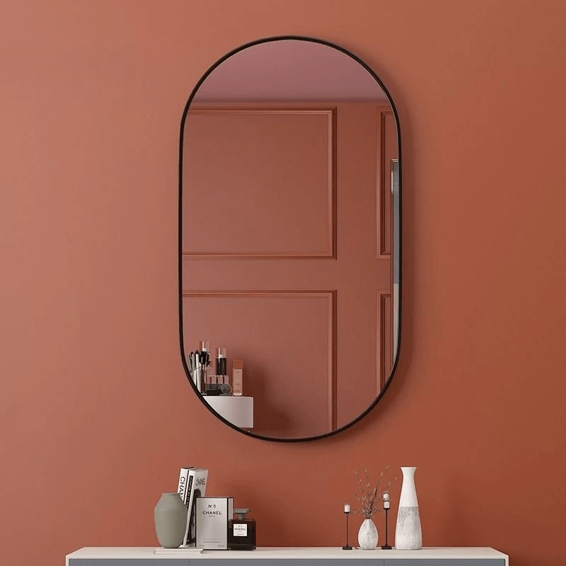 Miroir ovale nordique pour salle de bains - Miroirlume