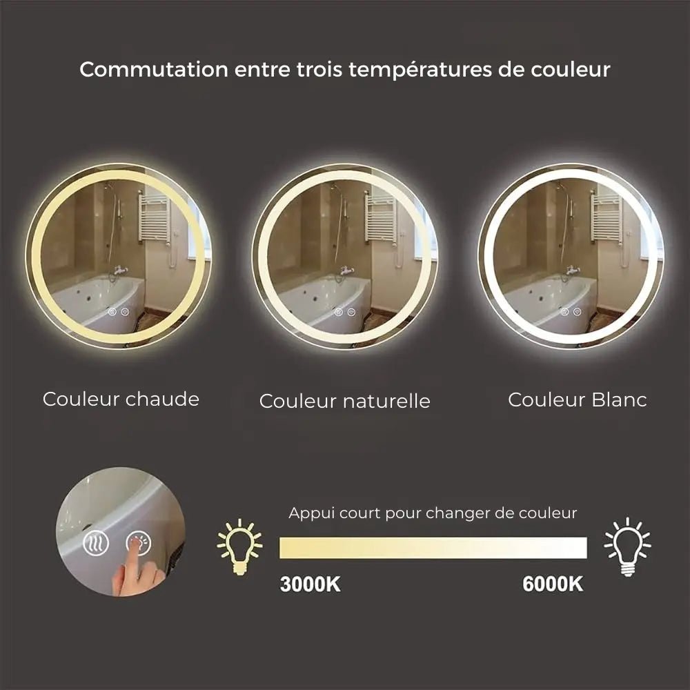 Miroir LED Anti - Buée - Miroirlume