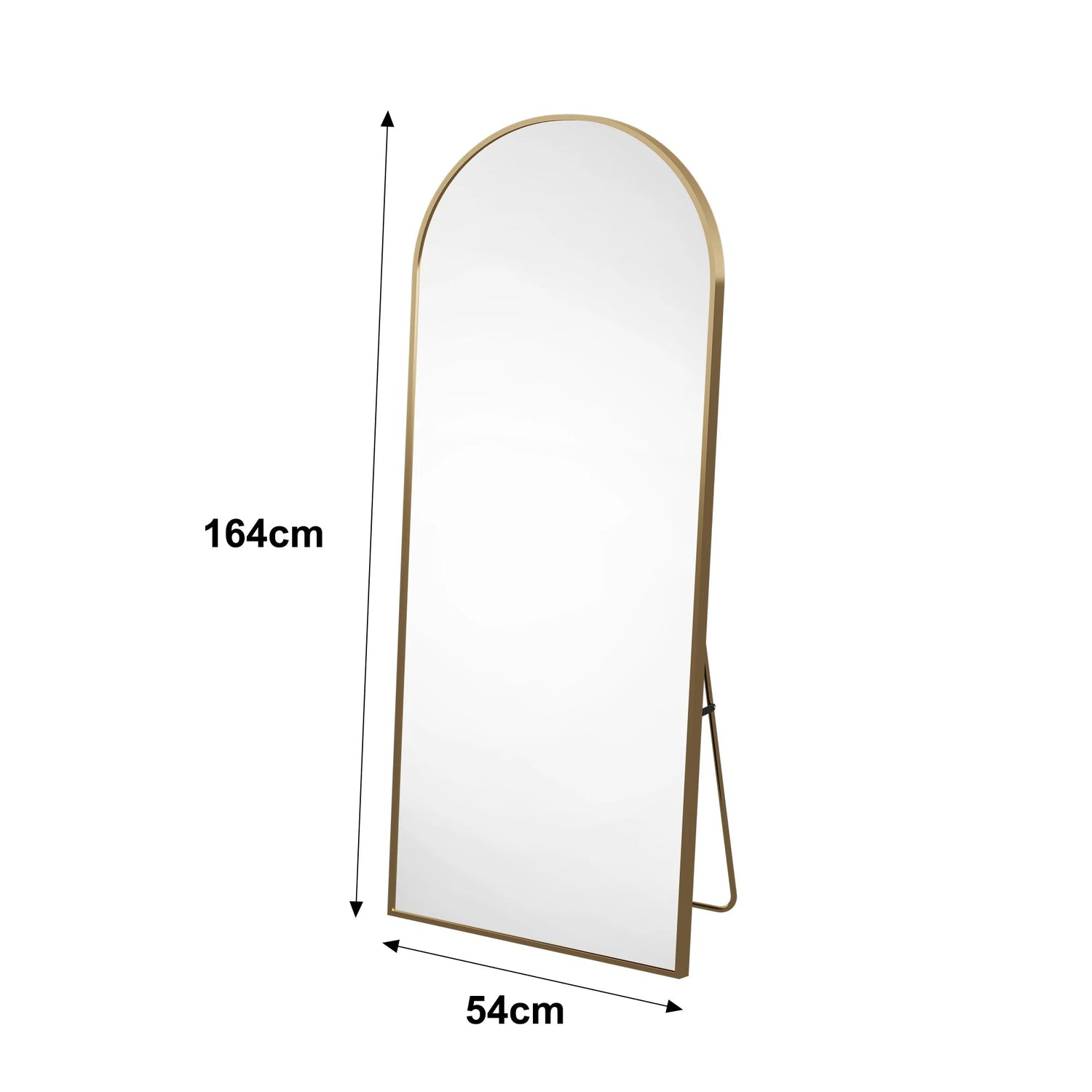 Miroir sur pied plein en aluminium élégant et moderne - Miroirlume