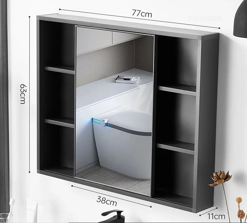 Armoire miroir coulissante salle de bain moderne - Miroirlume