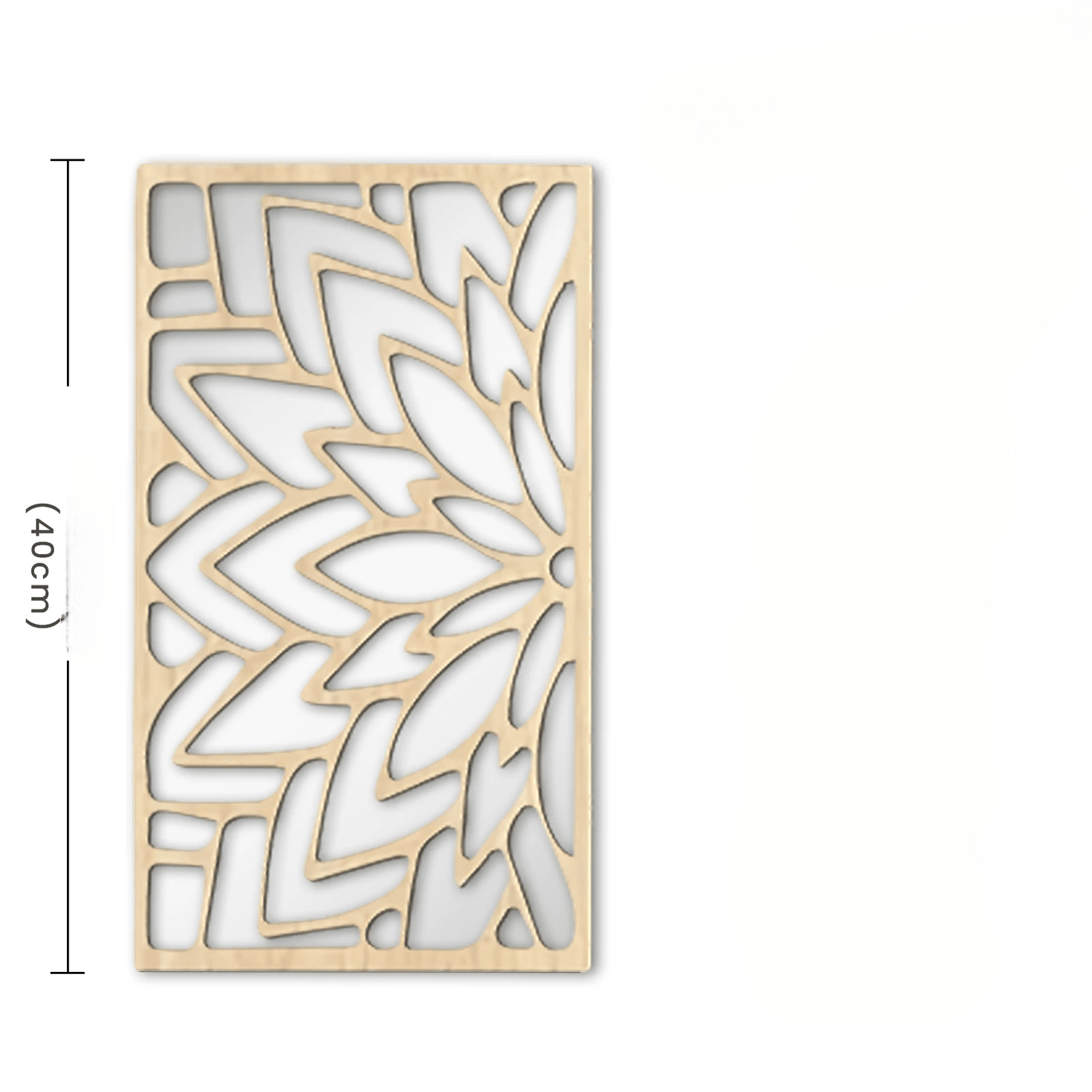 Miroir mural bois acrylique double couche design feuille - Miroirlume