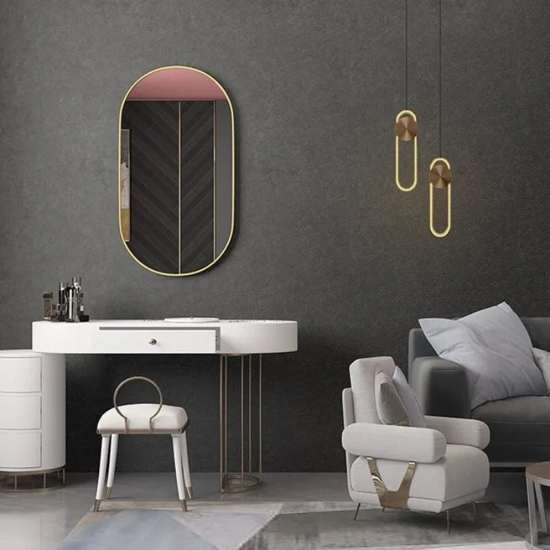 Miroir ovale nordique pour salle de bains - Miroirlume