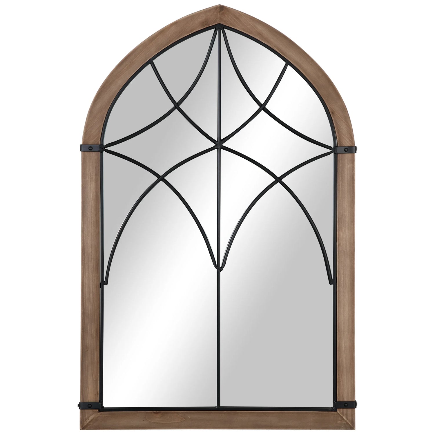 Miroir mural vintage bois salon chambre - Miroirlume