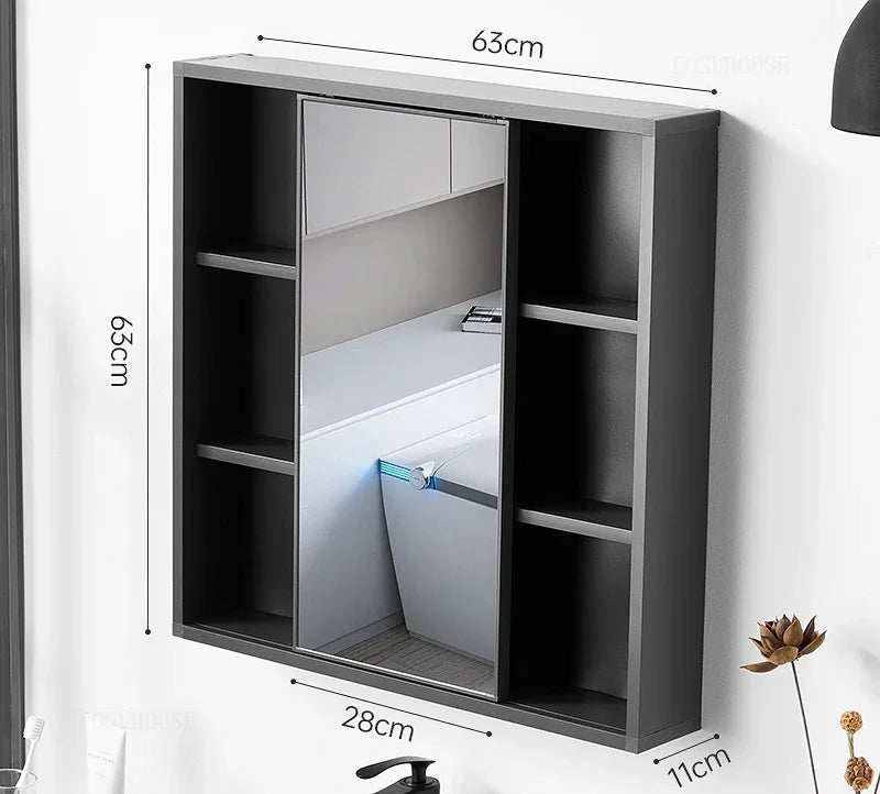 Armoire miroir coulissante salle de bain moderne - Miroirlume
