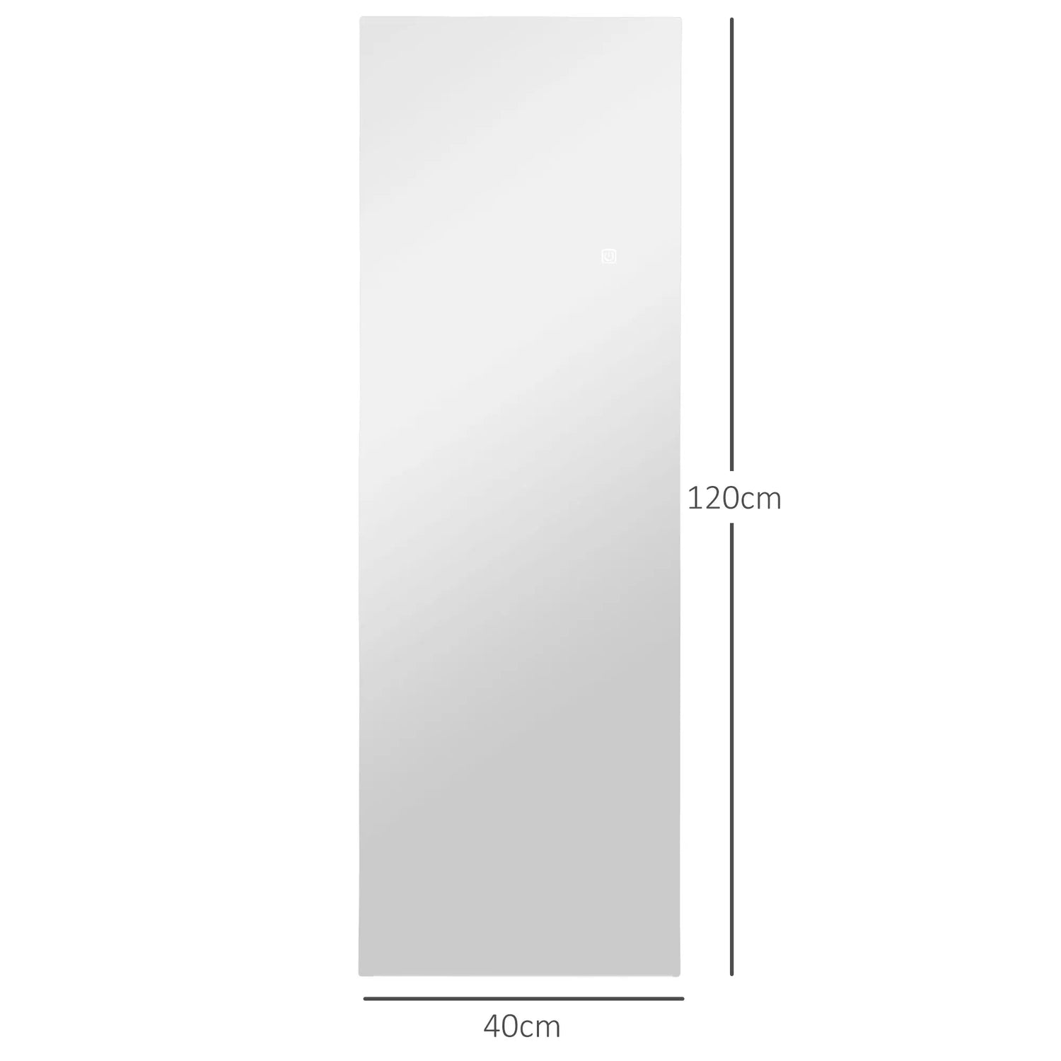 Miroir mural rectangulaire LED sans cadre dimmable