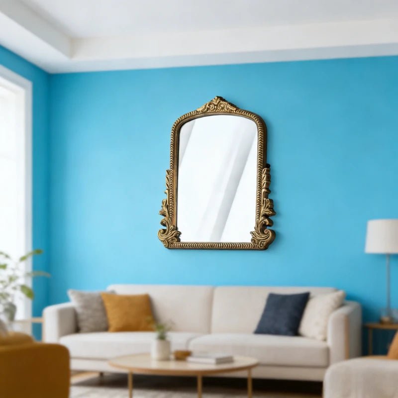 Miroir baroque doré mural vintage cadre bois - Miroirlume
