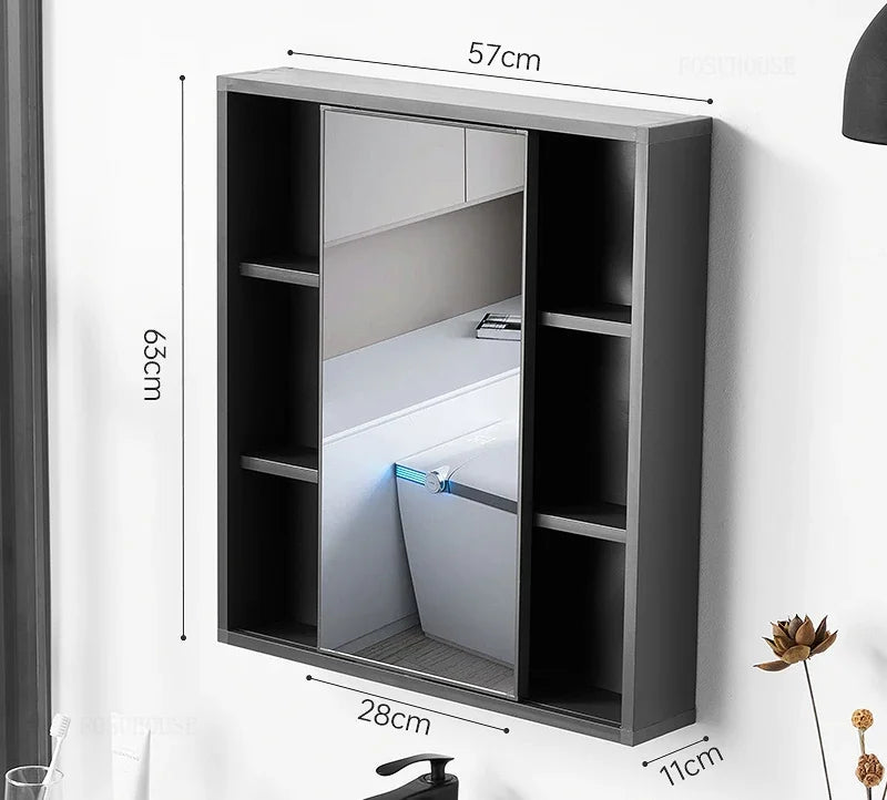 Armoire miroir coulissante salle de bain moderne - Miroirlume