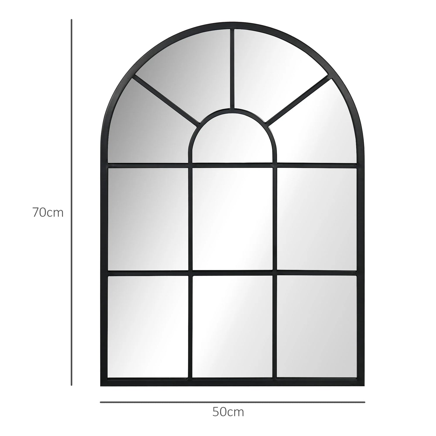 Miroir mural style fenêtre entrée salon déco - Miroirlume