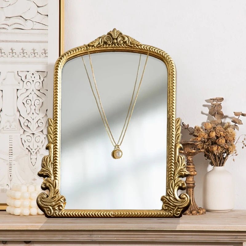 Miroir baroque doré mural vintage cadre bois - Miroirlume