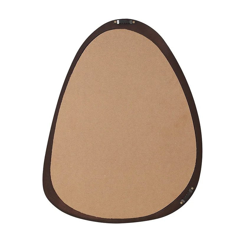  Miroir mural irrégulier bois asymétrique décoratif - Miroirlume