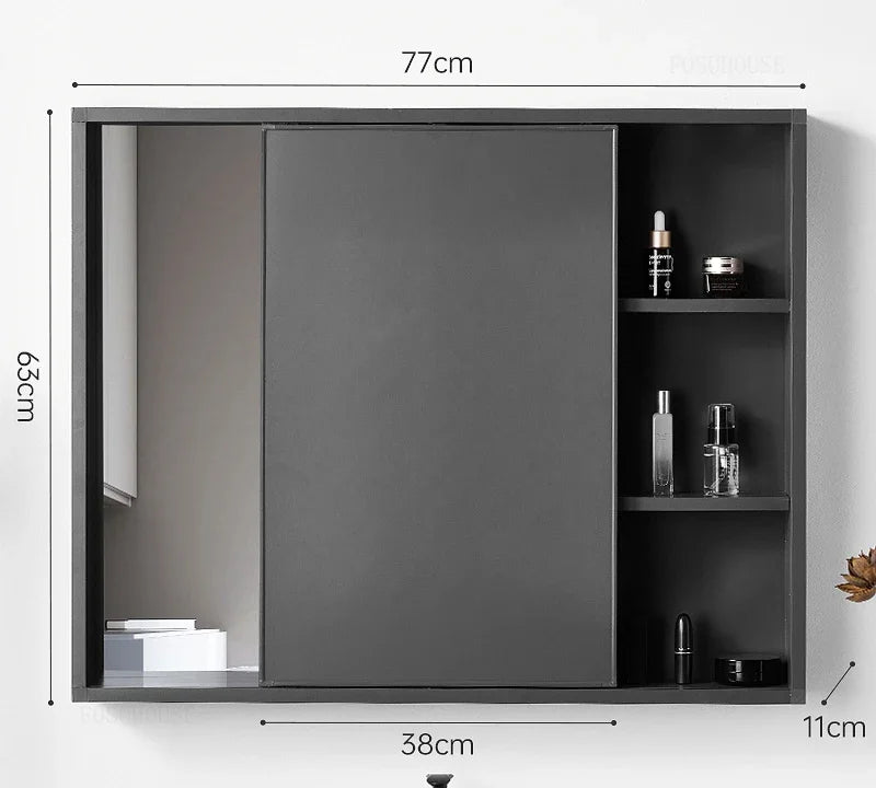 Armoire miroir coulissante salle de bain moderne - Miroirlume