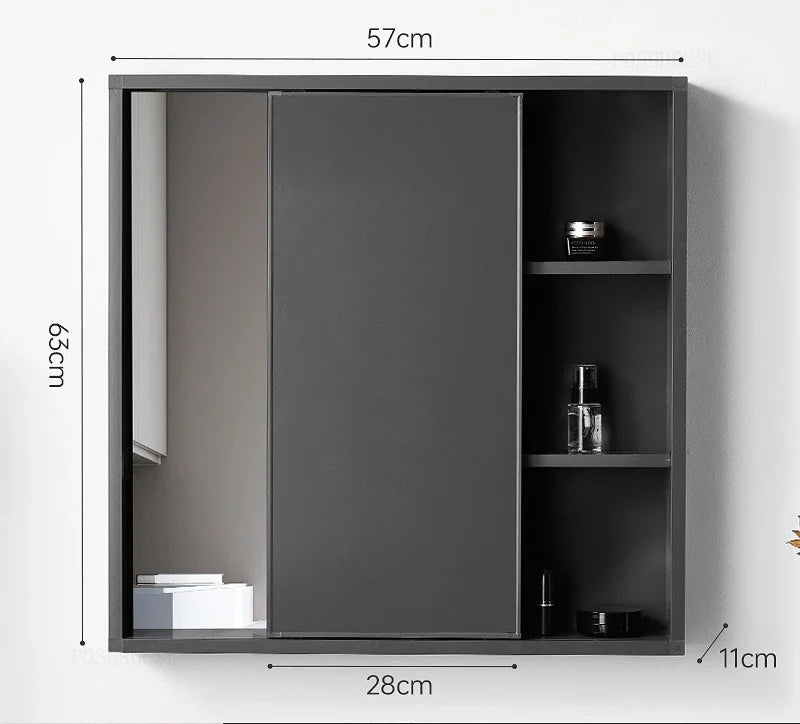 Armoire miroir coulissante salle de bain moderne - Miroirlume