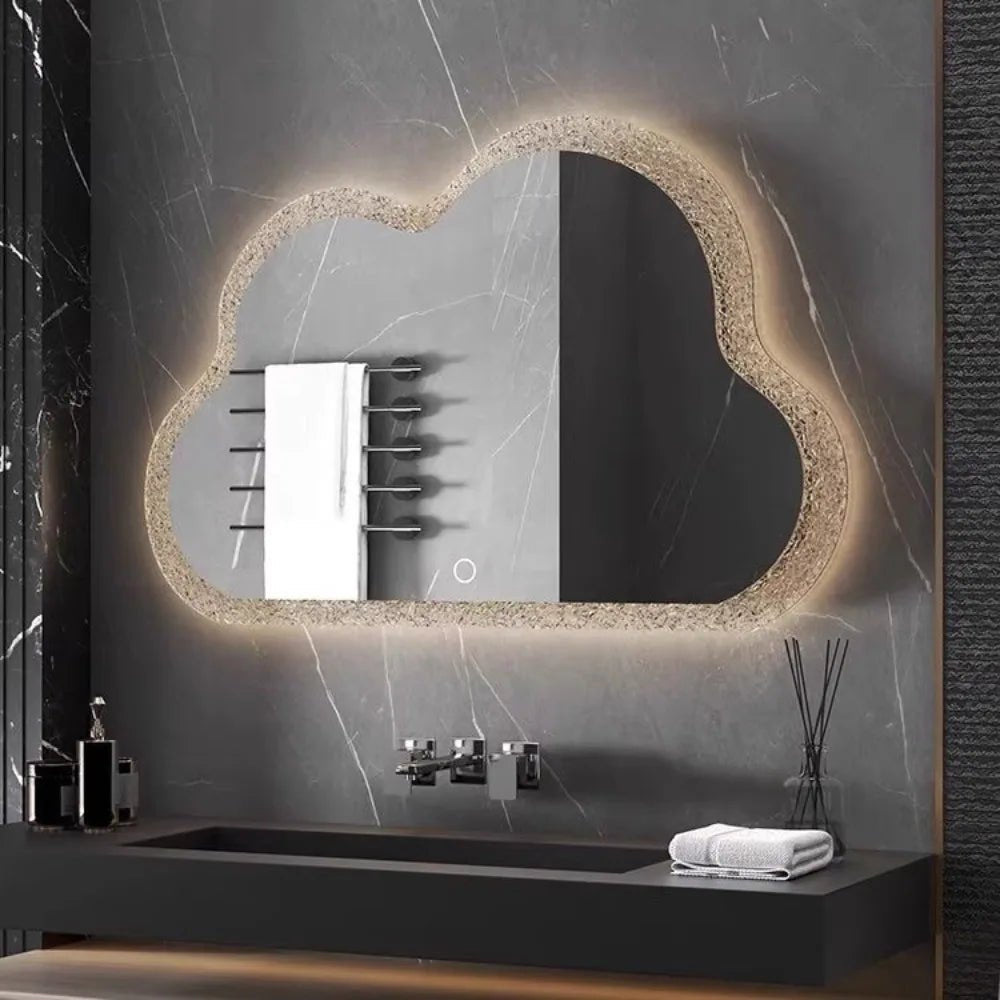 Miroir maquillage nuage LED mural intelligent chambre