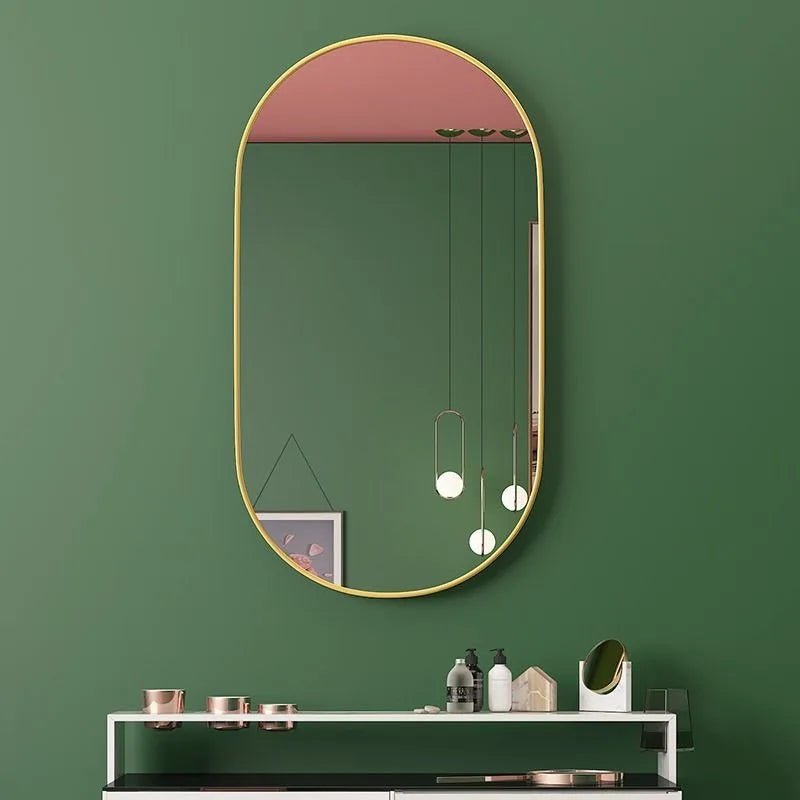 Miroir ovale nordique pour salle de bains - Miroirlume