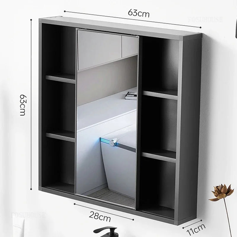 Armoire miroir coulissante salle de bain moderne - Miroirlume