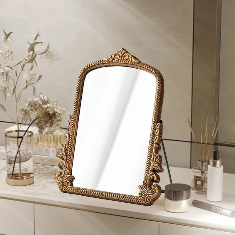 Miroir baroque doré mural vintage cadre bois - Miroirlume